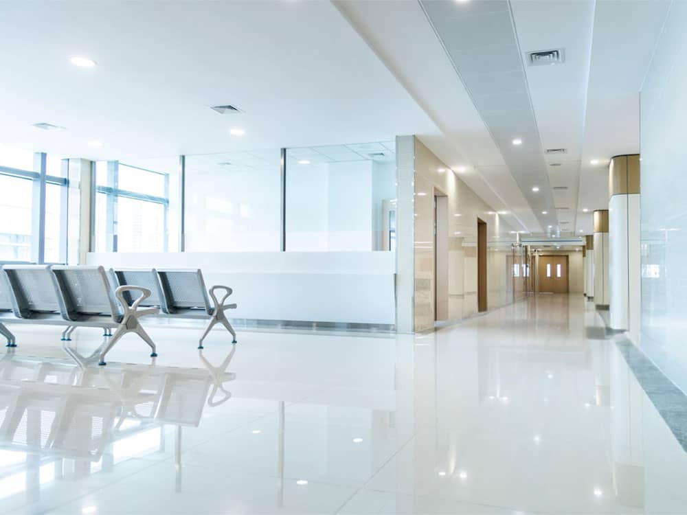 A clean, professional commercial environment or cleaning-product image that supports the idea that fragrance and cleanliness are not the same thing.